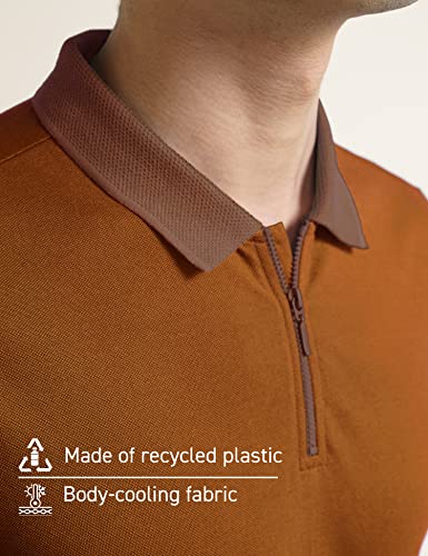 Image of DAMENSCH Constant Men's All-Degree Thermoregulating Pique Contrast Neck Polo T-Shirt