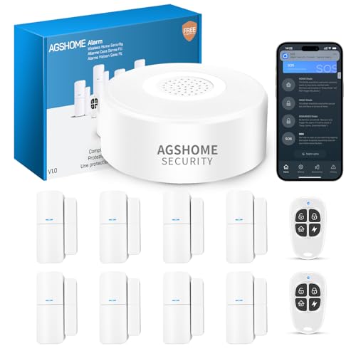 Migliori allarmi per casa smart AGSHOME Allarme Casa senza Fili WiFi 120 dB, Kit 11 Pezzi