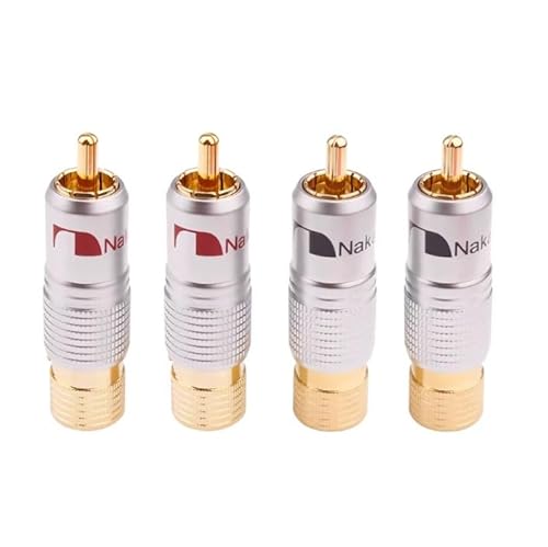 Nakamichi �i�J�~�` RCA�v���O�y���I�ׂ܂��z�����b�L �R�l�N�^�[ �I�[�f�B�I����p �V���o�[/�S�[���h �s���[�q �s���v���O MINAKIKO (4�y��2�A��2�z)