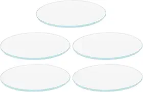 Relógio de vidro plano resistente a arranhões, 5 peças de reposição de vidro de lente de cristal para relógio plano redondo, reposição de cristal para reparo de relógio (38 mm)