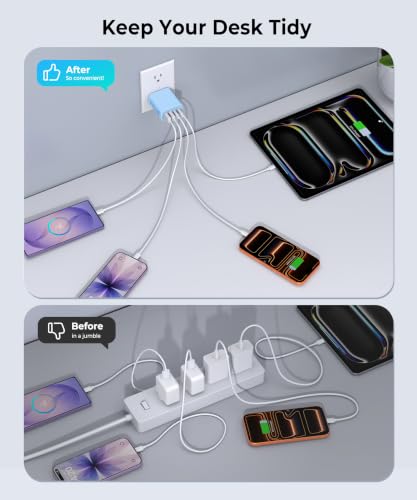 Image of [2-Pack] USB C Wall Charger, 40W Type C Charger Fast Charging Blocks