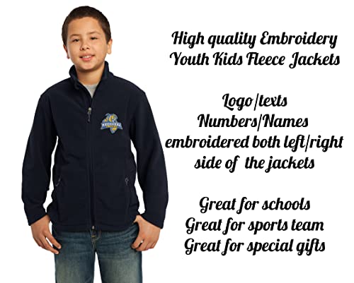 INK STITCH Youth Kids Unisex Y217 Design Your Own Embroidery Logo Texts Warm Fleece Jackets3