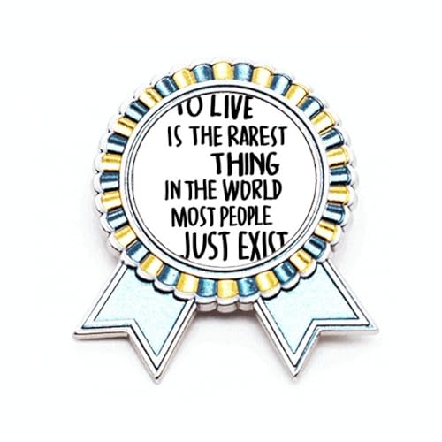 Broche métal Most People Just Exist M un accessoire inspirant pour vivre intensément