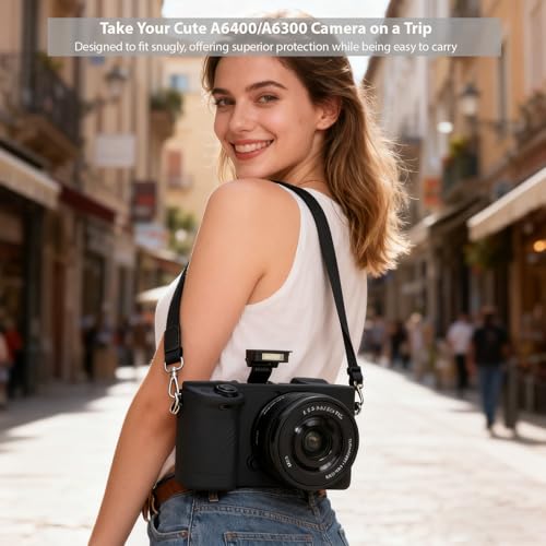 Funda de silicona para cámara Sony Alpha A6400 A6300 negra miniatura 3