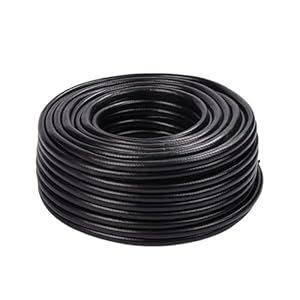 Relaxdays Gartenschlauch, 20 m, universeller Wasserschlauch 1/2", UV- & wetterfest, Gewebeschlauch Garten, PP, schwarz