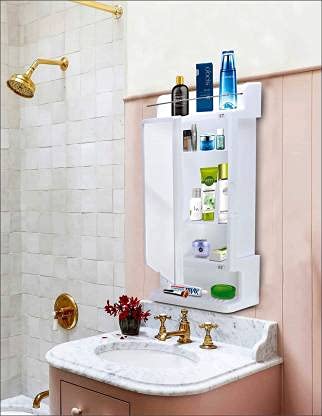 Morris-Rich-Look-Bathroom-Cabinet-Mirror-Wall-Shelf-washbasin-Organizer-Storage-Rack-Home-Office-Parlor-Salon-White Morris Rich Look Bathroom Cabinet Mirror Wall Shelf washbasin Organizer Storage Rack Home Office Parlor Salon (White)