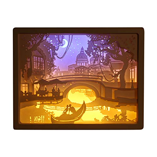 Preisvergleich Produktbild jfhrfged Fotografie-Papierskulptur-Lampe DIY kreatives helles Spg.Versorgungsteil-Inneneinrichtungen