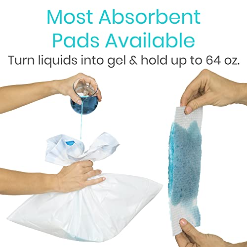 Vive Commode Liners With Absorbent Pads - Portable Toilet Bedside Chair Replacement Bags - Disposable Porta Potty Liners For Bariatric Standard Arm 3 In 1 Folding Buckets - Leakproof (48 Pack) #TOP2