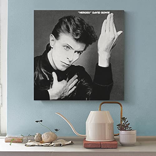 David Bowie Poster sur toile Motif héros 30 x 30 cm - Les Beatles, Paul McCartney, John Lennon, RIngo Starr, George Harrison David Bowie Poster sur toile Motif héros 30 x 30 cm – Image 6