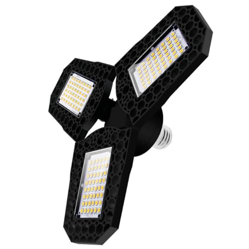 Uonlytech LED Mining Lamp Garage Ceiling Light 80w Folding Deformable Industrial Storage Lighting Tool High Brightness Daylight