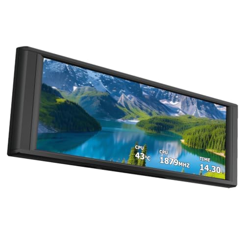 Image of Thermalright Trofeo Vision LCD Black 6.86 IPS LCD Screen for Aio Cooler Chassis,1280x480 Resolution,Magnetic Movable Display Screen,with Flexible LCD Screen Placement Options