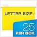Pendaflex Ready-Tab Reinforced Hanging Folders, Letter Size, Yellow, 5 Tab, 25/BX (42624)