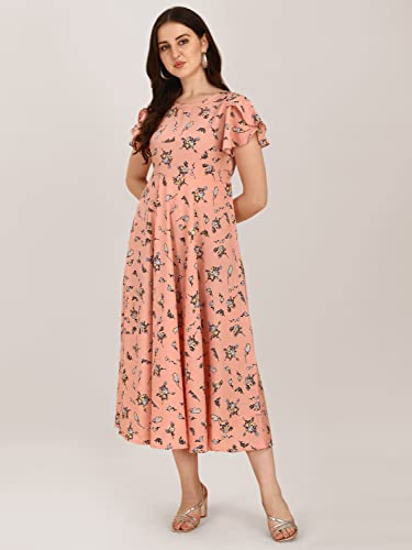 Image of QIQI Women's Crepe A-Line Maxi Casual Dress