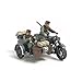 Tamiya 300032578 - Figurine di Motociclisti Tedeschi (II Guerra Mondiale) con Sidecar, in Scala 1:48