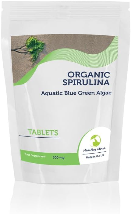 Spirulina 500mg Whole Food Algae Supplement Tablets – Natural Superfood for Energy, Detox, and Immune Support