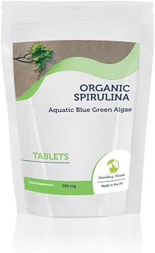 Spirulina 500mg 120 Whole Food Algae Supplement Tablets   Natural Superfood for Energy, Detox, and Immune Support