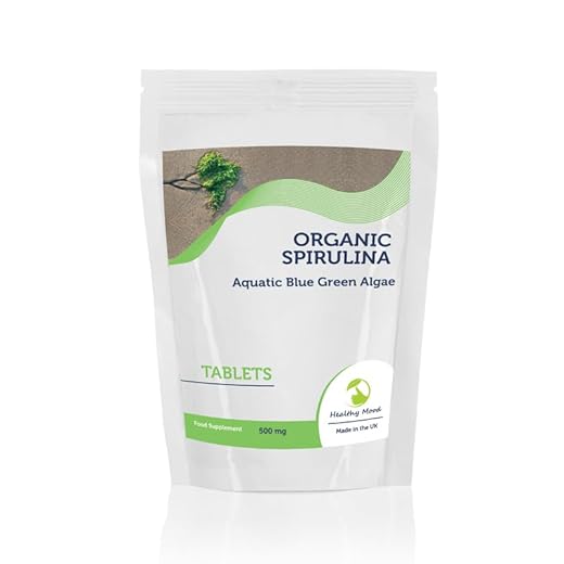Spirulina 500mg Whole Food Algae Food Health Supplement Sample Pack of 7 Tablets Pills HEALTHY MOOD UK Quality Nutrients