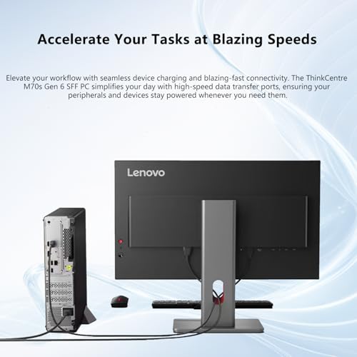 Image of Lenovo ThinkCentre M70s Small Business AI Desktop, Intel Core Ultra 5 225, 16GB DDR5, 512GB SSD, HDMI, DP, Wi-Fi 6, Support 3-Monitor 4K, Wired KB & Mouse, Win 11 Pro, Bundle ADATA 64GB Flash Drive