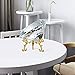 LONGWIN 80mm(3.1 inch) Crystal Diamond Paperweight Jewels Backgrand for Nail Pictures Wedding Decorations Home Decor with Gold Metal Base (Clear)