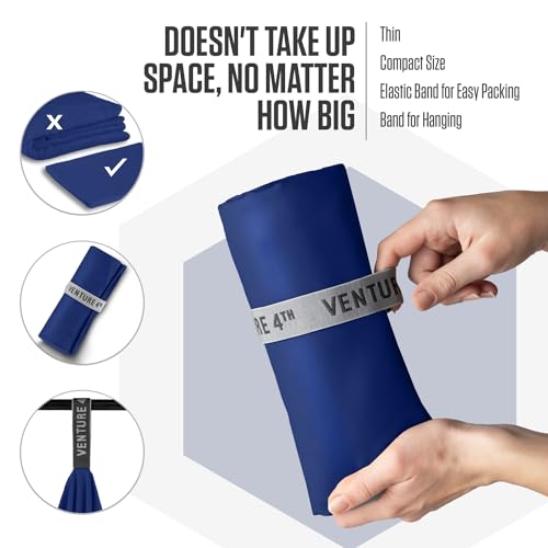 VENTURE-4TH-Quick-Dry-Towel-Microfiber-Travel-Towel-Ideal-for-Camping-Hiking-Backpacking-Gym-Lightweight-Fast-Drying-Travel-Towels-for-Body-Compact-Easy-to-Pack-Navy-Blue-Medium