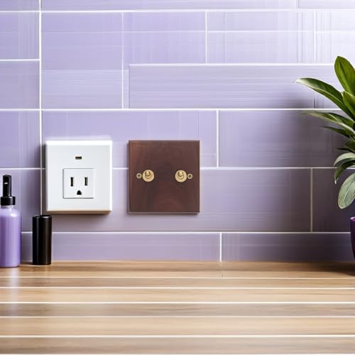 Interruptor de palanca de madera marrón para salones y dormitorios 8