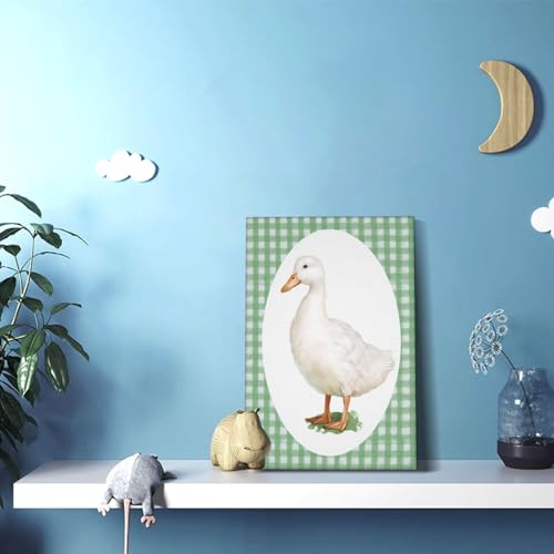 Cuadro de pato blanco 30x45 cm para dar un toque estético y acogedor a tu dormitorio 3