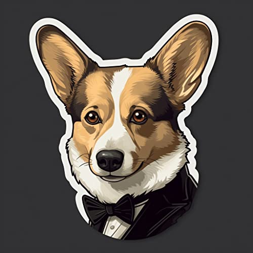 Image of Yoonek Graphics Welsh Corgi Welsh Corgi Dog Vinyl Decal Sticker for Car, Laptop, Tumbler, More. #0010022-4 inch
