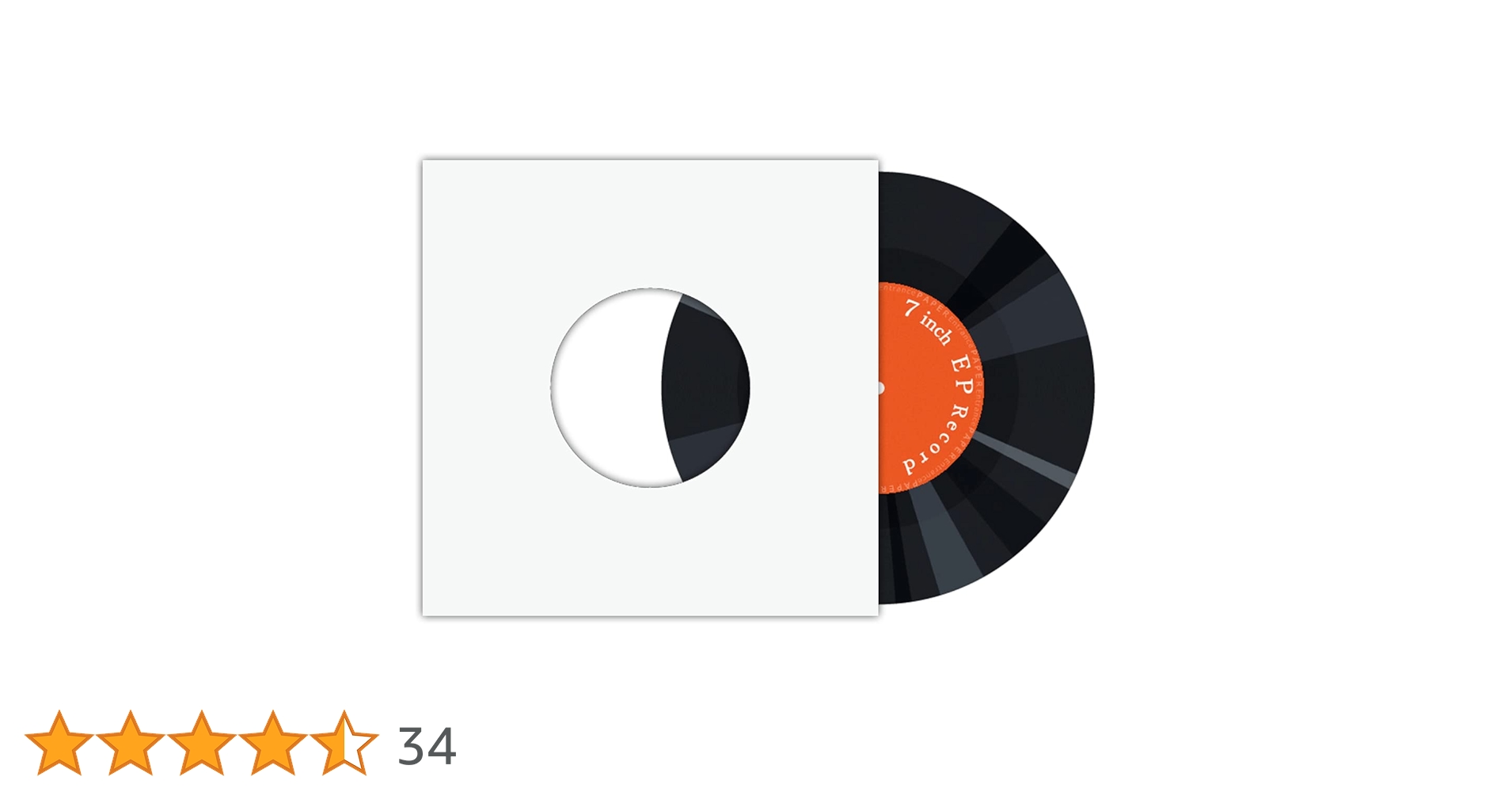 厚紙ハードスリーブ （レコードジャケット）500枚セット 7インチ スリーブ 7インチ（EP）レコードジャケット厚紙スリーブ穴空き500枚セット (白