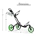 Tangkula Golf Push Cart with 360° Rotating Front Wheel, Aluminum Collapsible 3 Wheels Golf Pull Cart, Golf Trolley w/Elastic Strap, Scoreboard Storage & Foot Brake, Height-Adjustable Handle