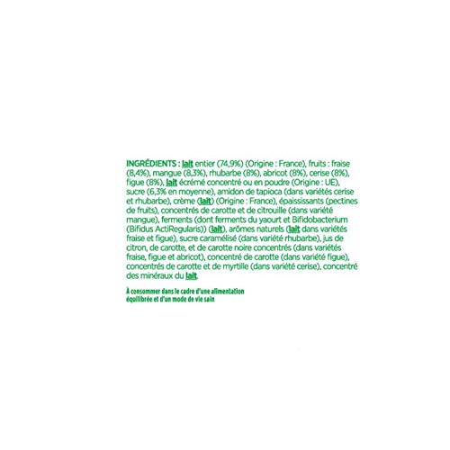 Yaourt Aux Fruits Bifidus Fraise Rhubarbe Figue Cerise Mangue Activia Les 16 Pots De - vue 4
