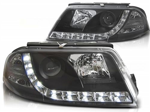 CR-Lights Led Tagfahrlicht Scheinwerfer für VW Passat 3BG in schwarz 09.2000-03.2005