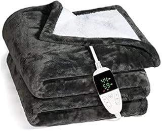 Thicken Electric Heated Blanket, King Size Flannel Electric Heated Throw , Ultra Soft Luxurious Machine Washable Electric Blanket with Remote and Timer Throw for Home Sofa Bed (130 x 150 CM)