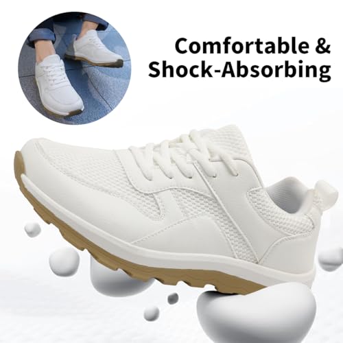 Image of Mens Walking Shoes Slip On Sports Sneakers Tennis Workout Athletic Camp Fitness Flat Sole Running Jogging Breathable Anti-Slip Outdoor Fashion