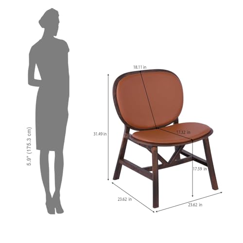 Image of Nilkamal Arena Cushioned Plastic Chair| Set of 2| for Home, Living Room, Balconies, Patios, Outdoor, Garden| Walnut & Tan