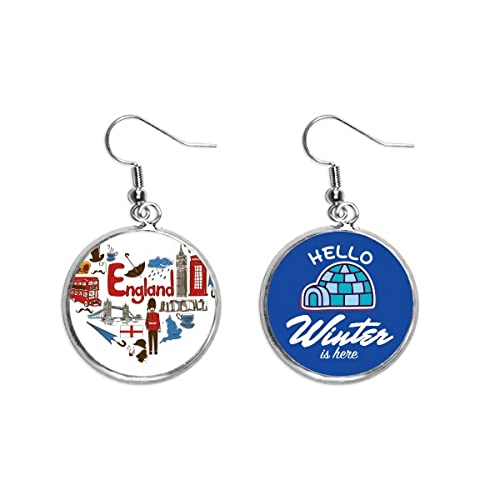 Pendientes de Reino Unido de corazon para regalar en cumpleanos y Navidad