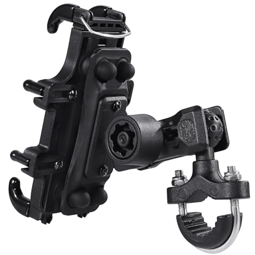 MOTOKER Anti-Vibration Dampener Motorcycle Phone Mount, One-Hand Operation Motorcycle Bike Phone Holder Holds 4.7"-7.1" Cell Phones on Handlebar, Cell Phone Holder for Bike Motorcycle Scooter ATV - Image 4