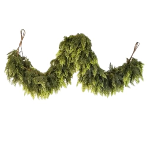 Grinalda de Natal para a repisa da lareira - coroa de pinheiro Verde Realista | grinalda para lareira - para coroa, árvore, répia, alpendre, Interior, escadas, Mesa, Porta, Porta, corrimão