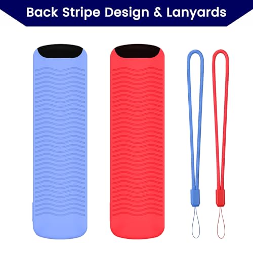 Image of 2-Pack Remote Cover for Streaming Stick 4K Plus, 4K Select, 3rd, Blue & Red