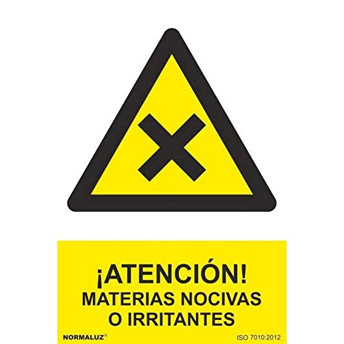 Señal ¡Atención! Materias Nocivas O Irritantes Con Tintas Uv | 200 X 300 Mm - Adhesivos De Vinilo En Oferta Normaluz Rd30613 - Señal Adhesiva ¡Atención! Materiales Nocivas O Irritantes Adhesivo De Vinilo 20X30 Cm Con Cte, Ripci