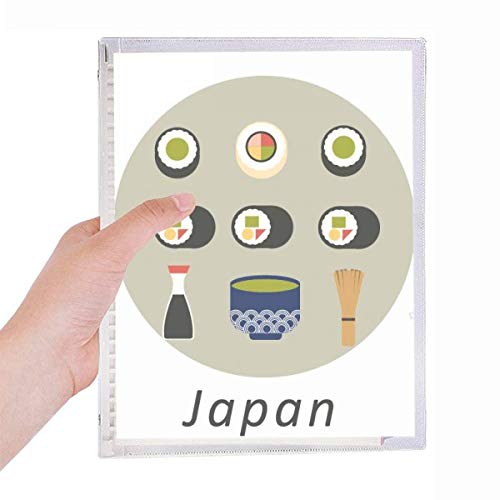 Carnet de sushi traditionnel japonais rechargeable à spirale