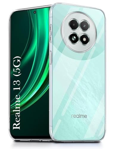 Image of Jkobi Back Cover for Realme 13 (Silicone Clear Shockproof Case with Camera Protection | Soft and Flexible | Transparent)