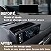 Muslogy Dash Storage Box Behind Screen Center Console Organizer Compatible with Mazda CX5 CX-5 Accessories 2022-2025 Sunglasses Holder Dashboard Insert Tray ABS Interior Secondary Accessories