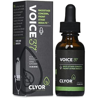Voice37 - Singers Voice Remedy - All Natural Herbal Vocal Booster Formula to Lubricate Soothe and Relieve Hoarseness Dry Itchy Throat - Enhance Singing and Speaking - 1 oz - VOICE37 by Clyor
