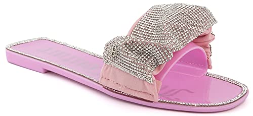 Juicy Couture Women's Hollyn Womens Slide Sandals, Beach Sandal, Flip Flops, Size 6 Pink #TOP1