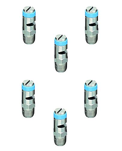 Pack of 6 - TeeJet Turf-Jet SS Wide Angle Flat Fan Spray Tip 1.0 GPM @ 40 PSI Farmer Bob's Parts 1/4TTJ10-VS