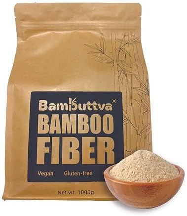 Bambuttva Bamboo Fiber Flour | Vegan Flour | Gluten Free Flour | Organic Flour | High Fiber Flour | (1KG Pack)