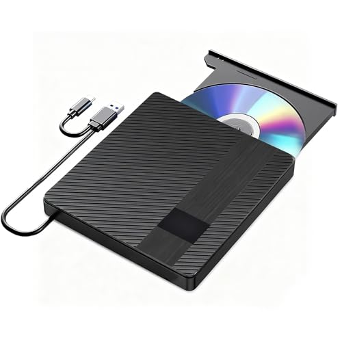 External Blu-ray Drives DVD/CD/BD Burner For Laptop USB 3.0 Portable BD CD DVD Reader Writer Player 3D Optical Drive Disc Duplicators Compatible with Laptop Desktop PC Windows Mac Pro MacBook Linux
