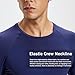 Mens Compression Shirts Long Sleeve Athletic Shirt Workout T-Shirts Sports Cool Dry Undershirts Base Layer Running Tops Blue