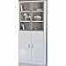 Produktbild Vitrine B 79 cm Holz Jugendzimmer Büro Wohn Holzregal Ordner Aktenregal Aufbewahrung Stand CD Bücher Regalwand Vitrinenschrank