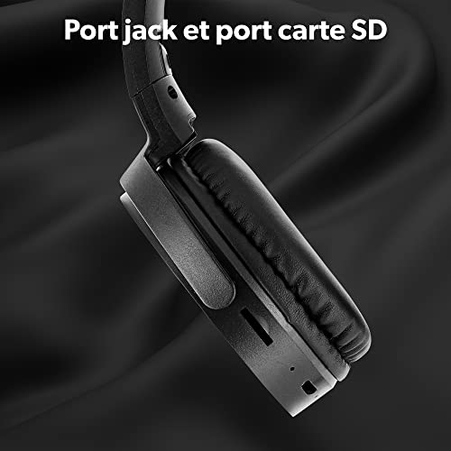 T'nb Single - Cuffie Senza Fili Bluetooth 5.0, Modello Singolo 2, 8 Ore Di Ascolto. Regolabile, Porta Jack, Confortevole, Microfono E Controlli Integrati, Per Lo Sport E Gli Allenamenti – Nero - 6